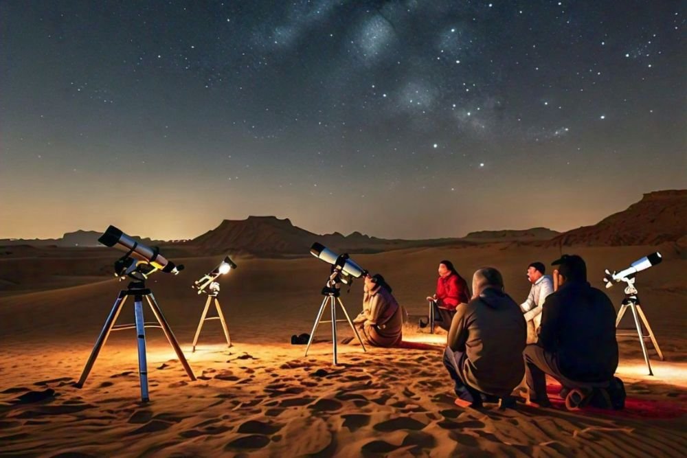 Stargazing in Desert