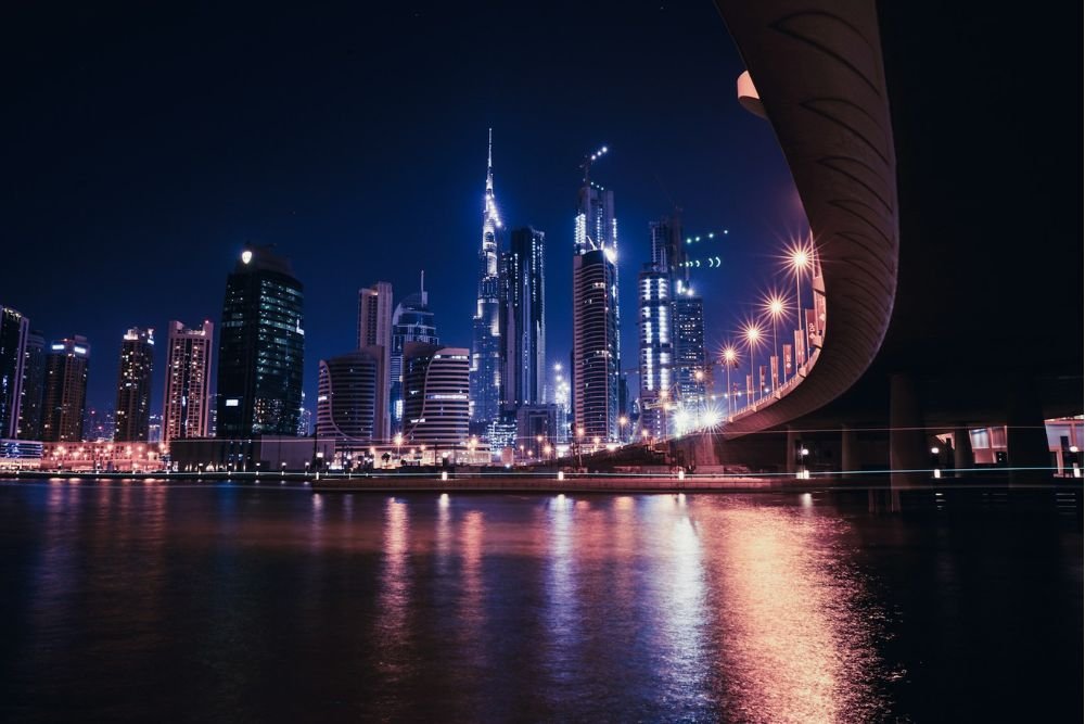 Dubai Night Skyline