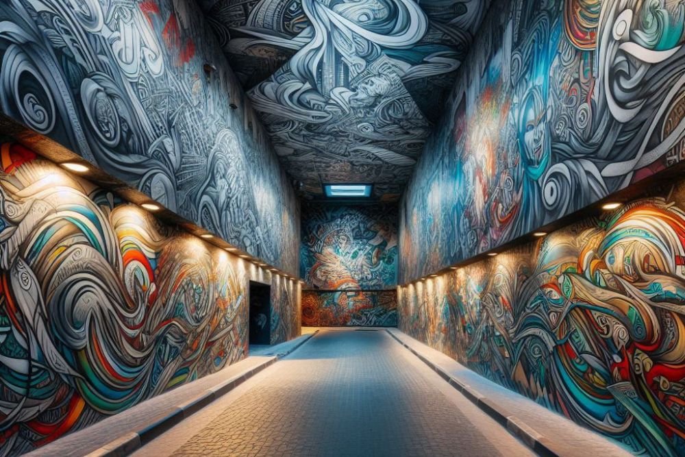 Art-Filled Urban Alleys