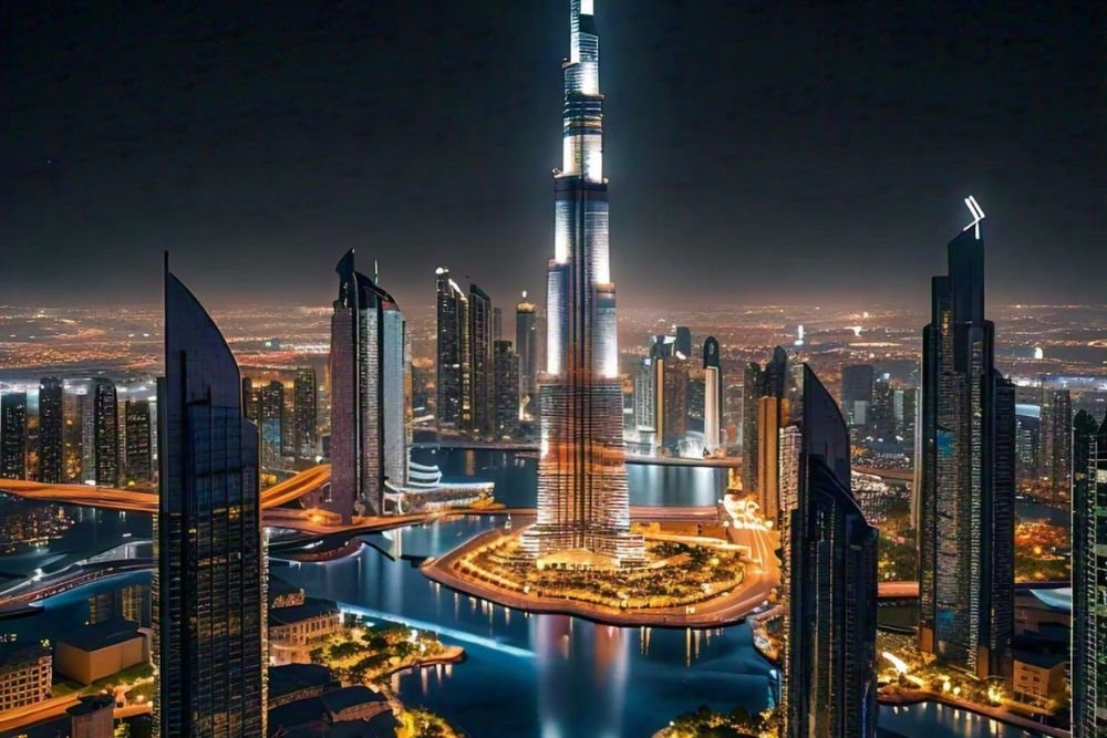 Dubai Skyline at Night