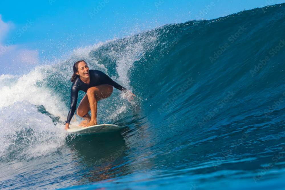 Surfing at Rockaway Beach