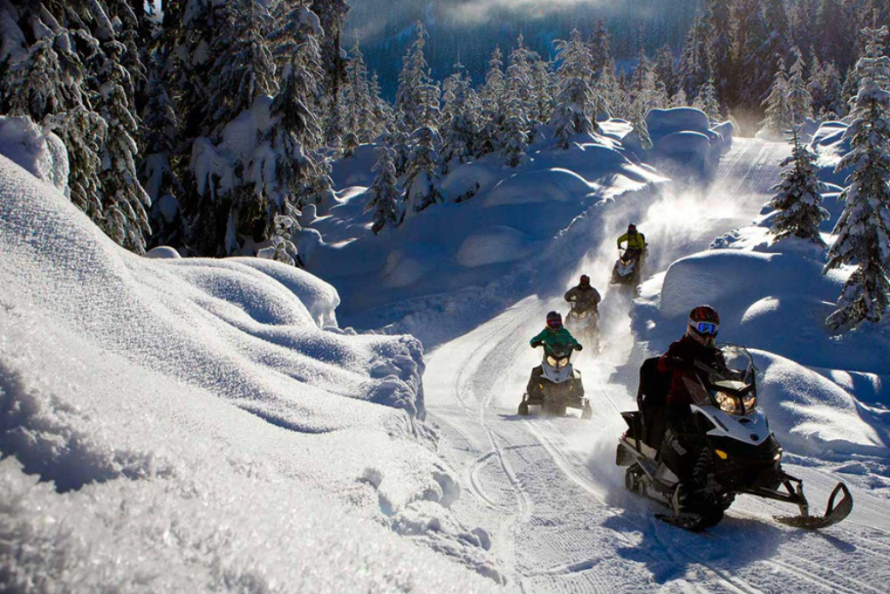 Snowmobiling