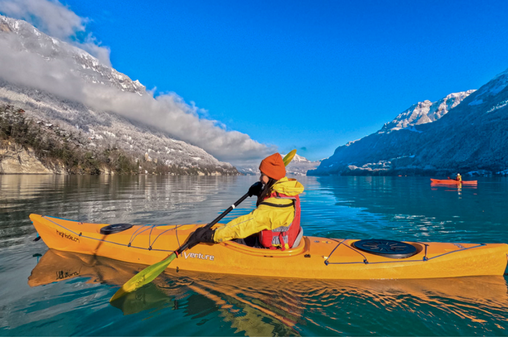 Kayaking on Lake Zurich