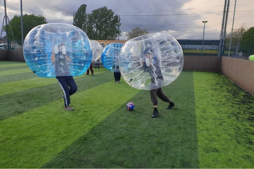 Zorbing at Wet'n'Wild Manchester