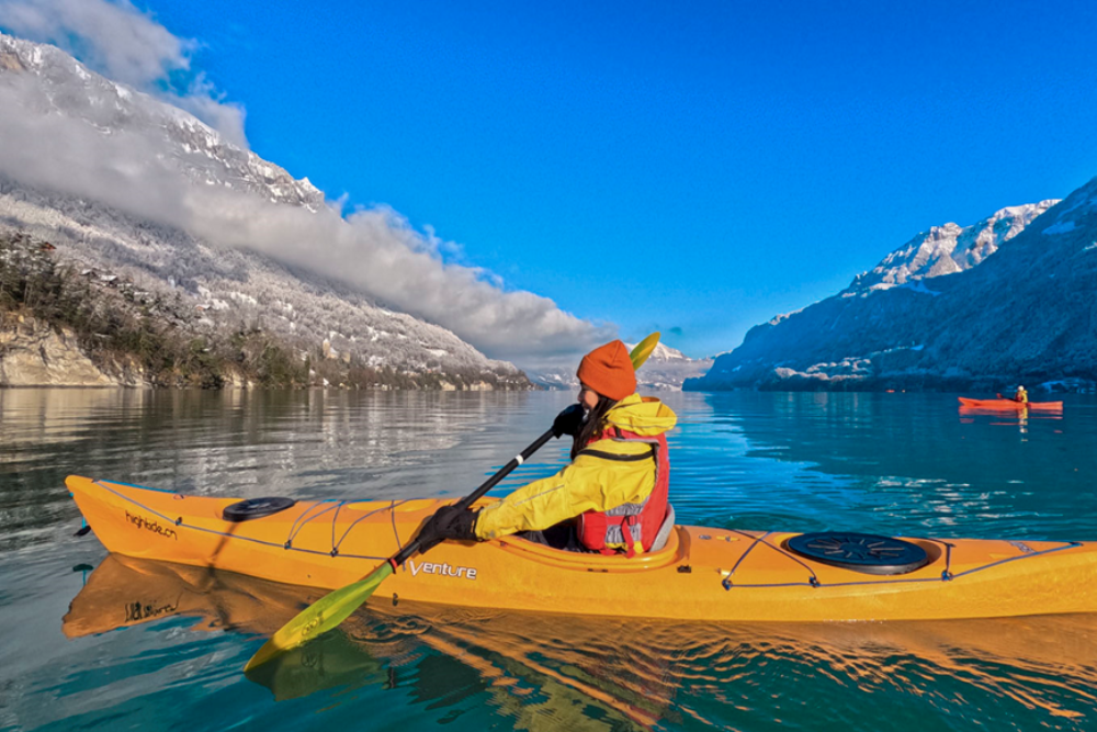 Kayaking on Lake Zurich