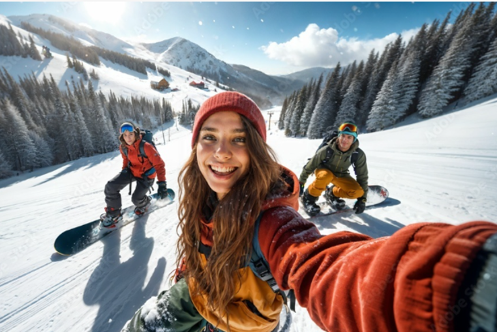 Snowboarding or Skiing at Crystal Mountain