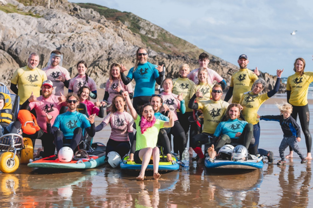 Surfing at Langland Bay and Caswell Bay