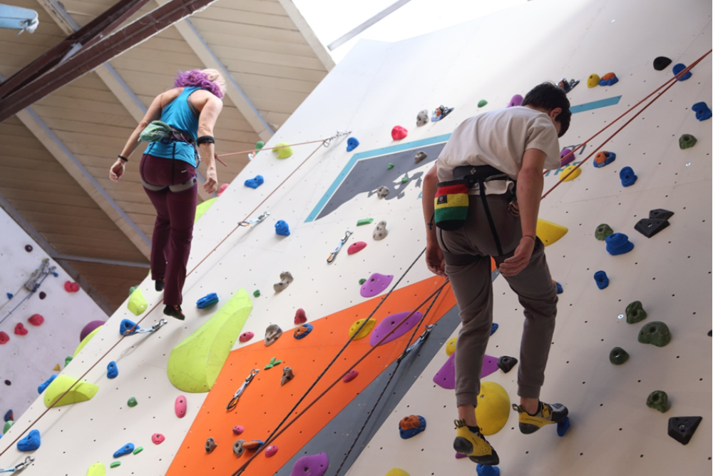 Climbing at Nottingham Climbing Centre