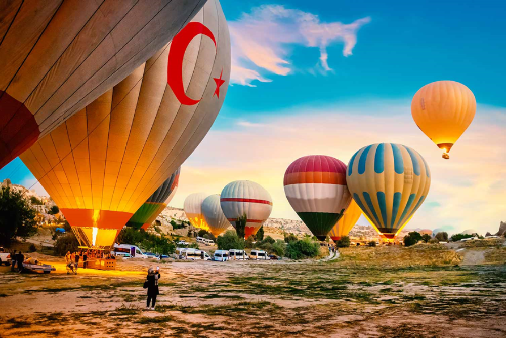 Hot Air Balloon Ride over the City