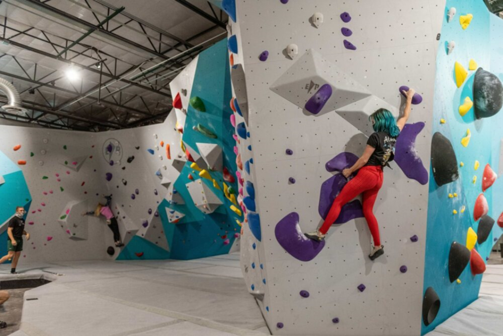 Climbing at Rock Solid