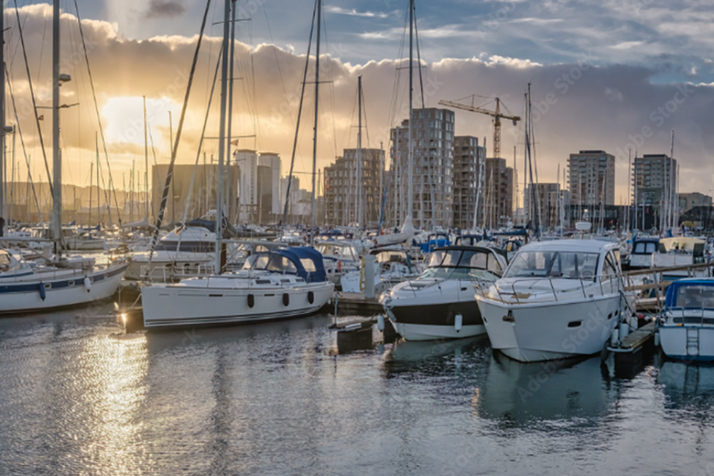 Sailing in Vejle Harbor
