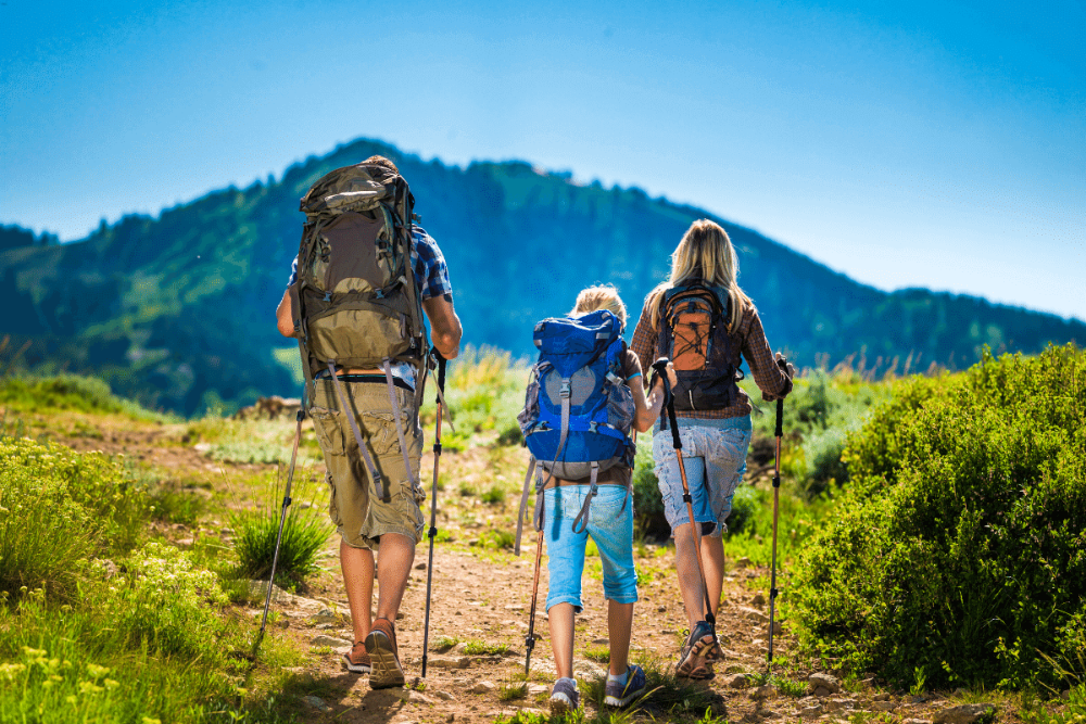 Hiking up East Hill