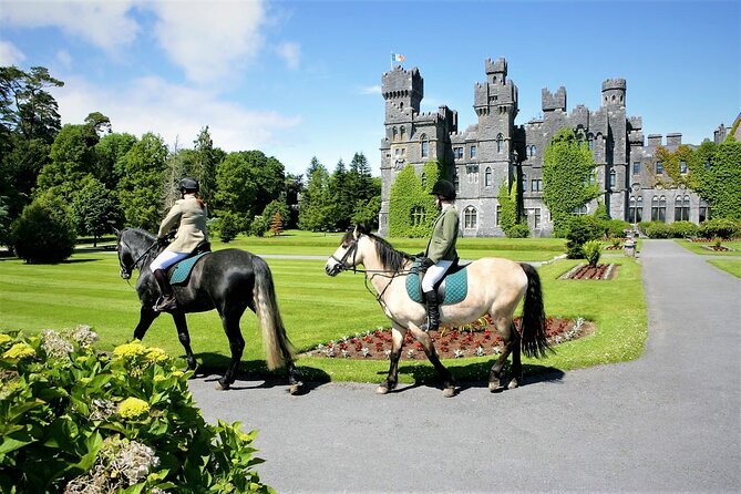 Horse ride along shores and forests of Lough Corrib. Mayo. Private guided.